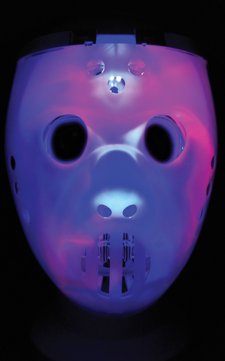 Wit Glow-in-the-dark Hockeymasker