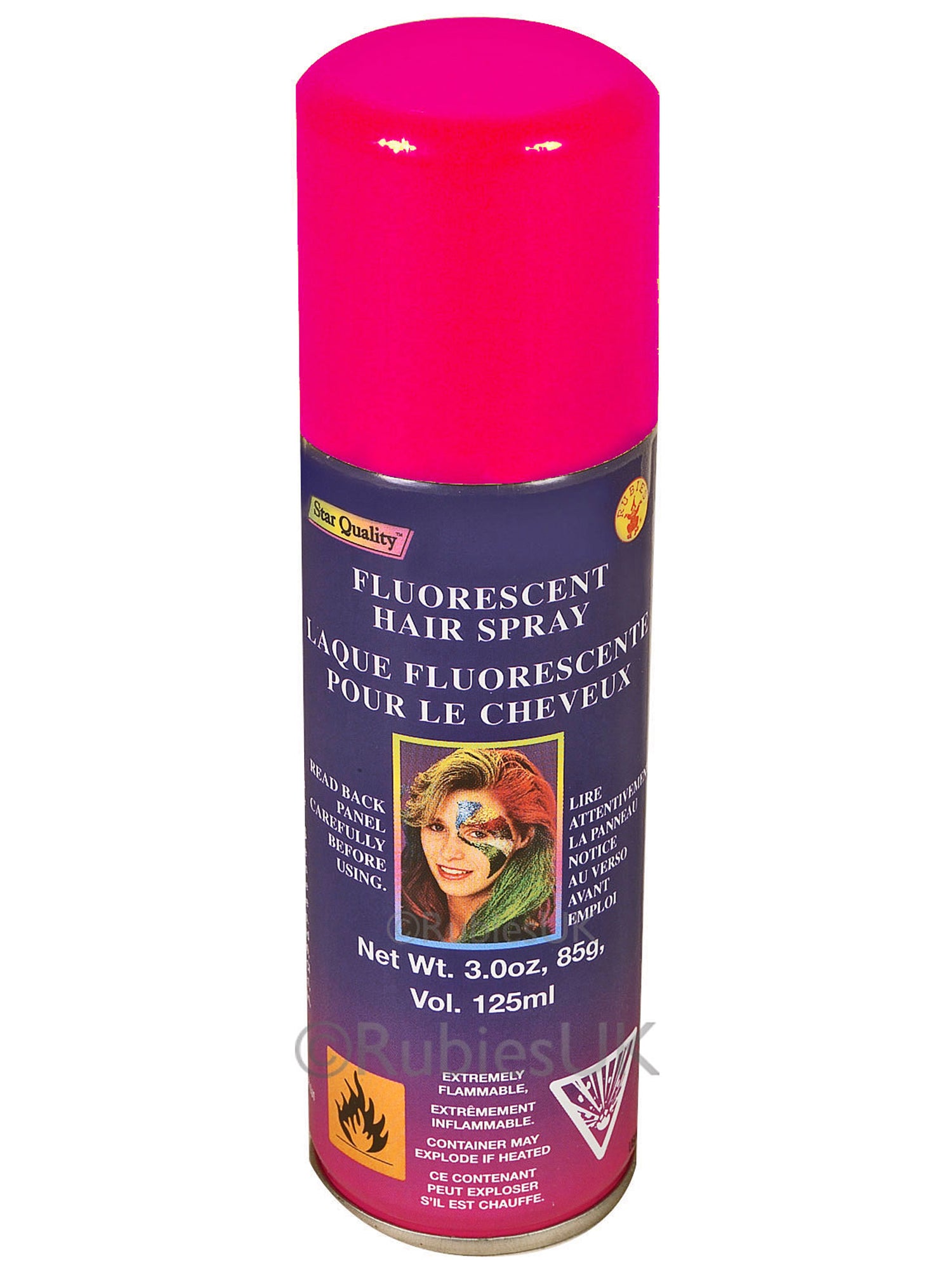 Rood fluorescerende haarspray kostuumaccessoire
