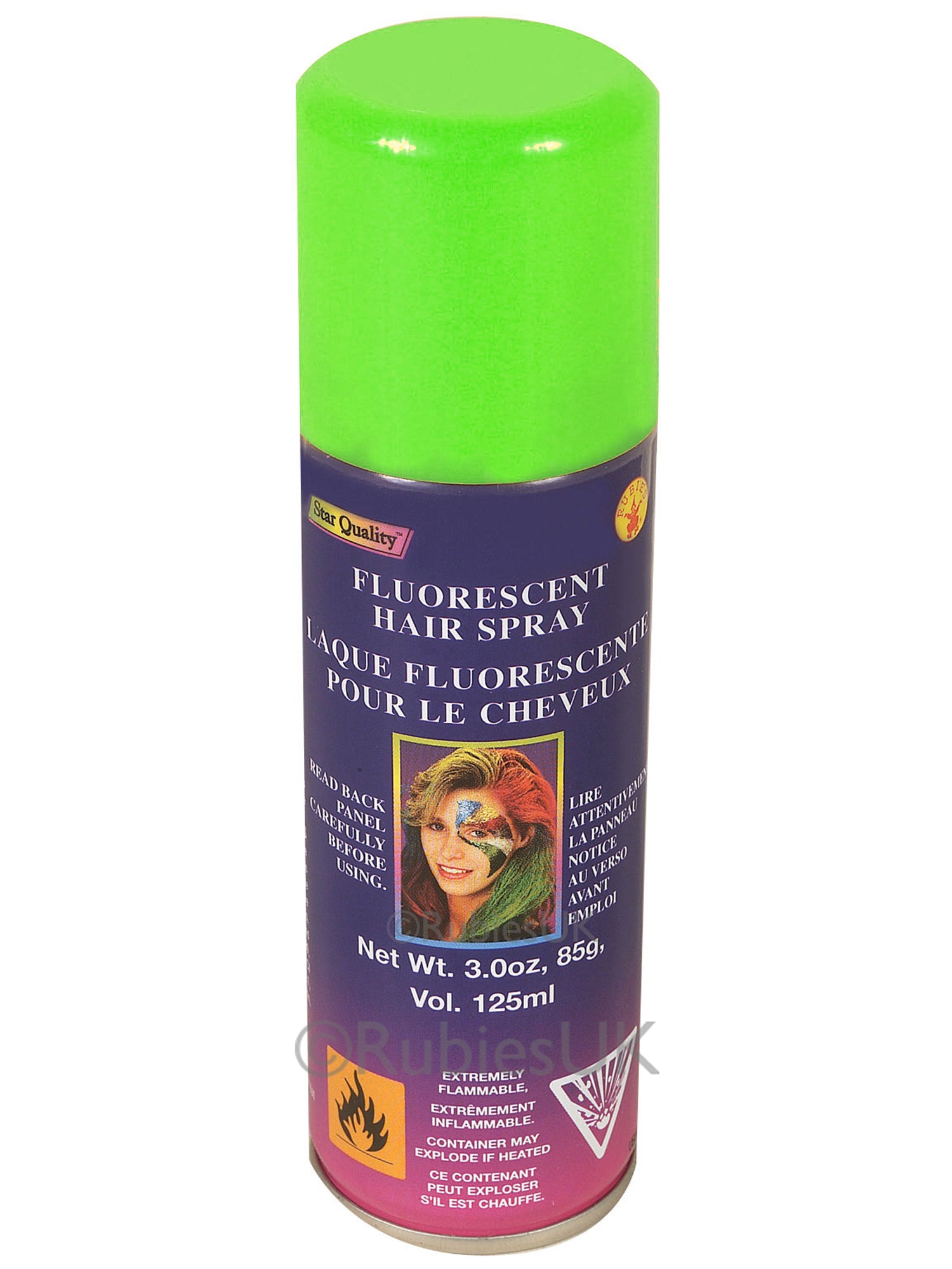 Groene Fluorescerende Haarspray Kostuumaccessoire