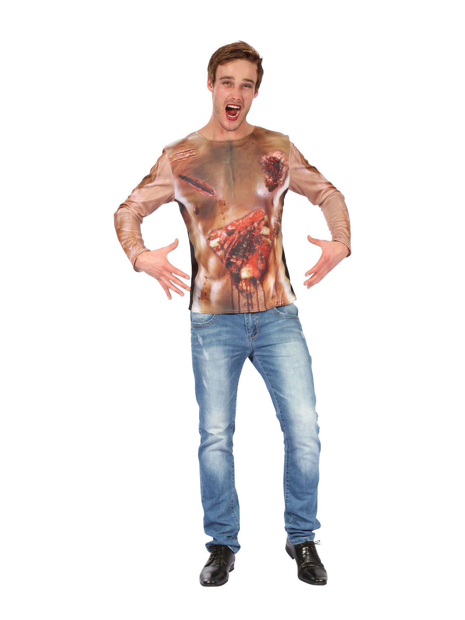 Volwassenenkostuum Zombie Man 3D Print Shirt
