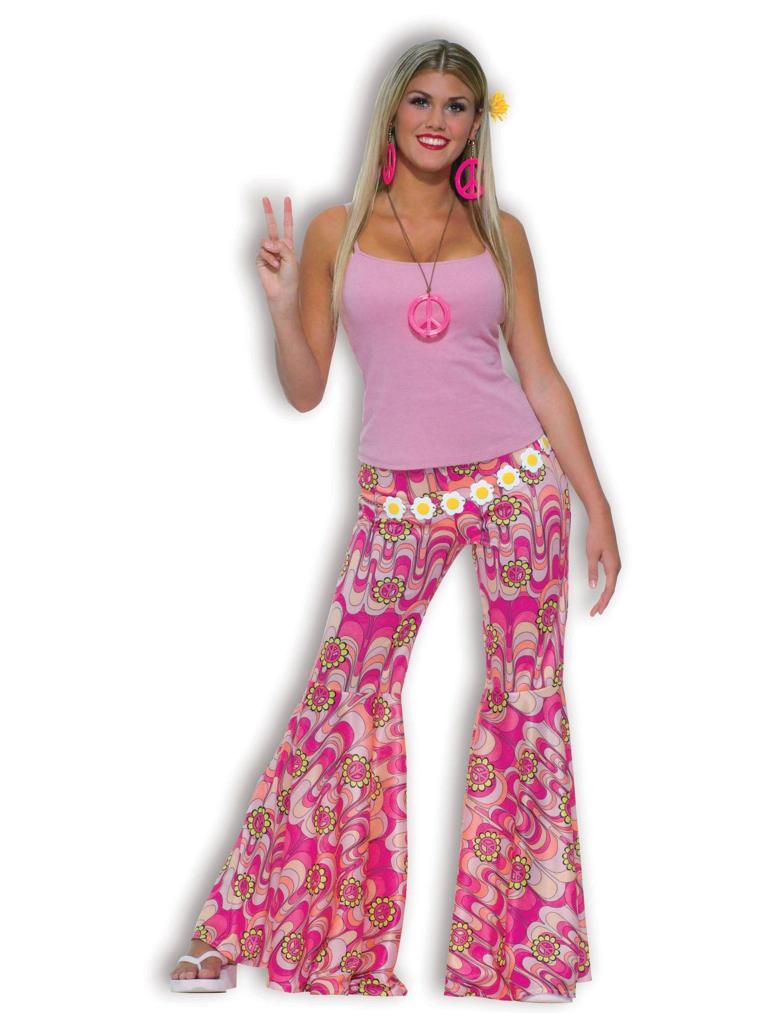 Volwassenenkostuum Flower Power Broek
