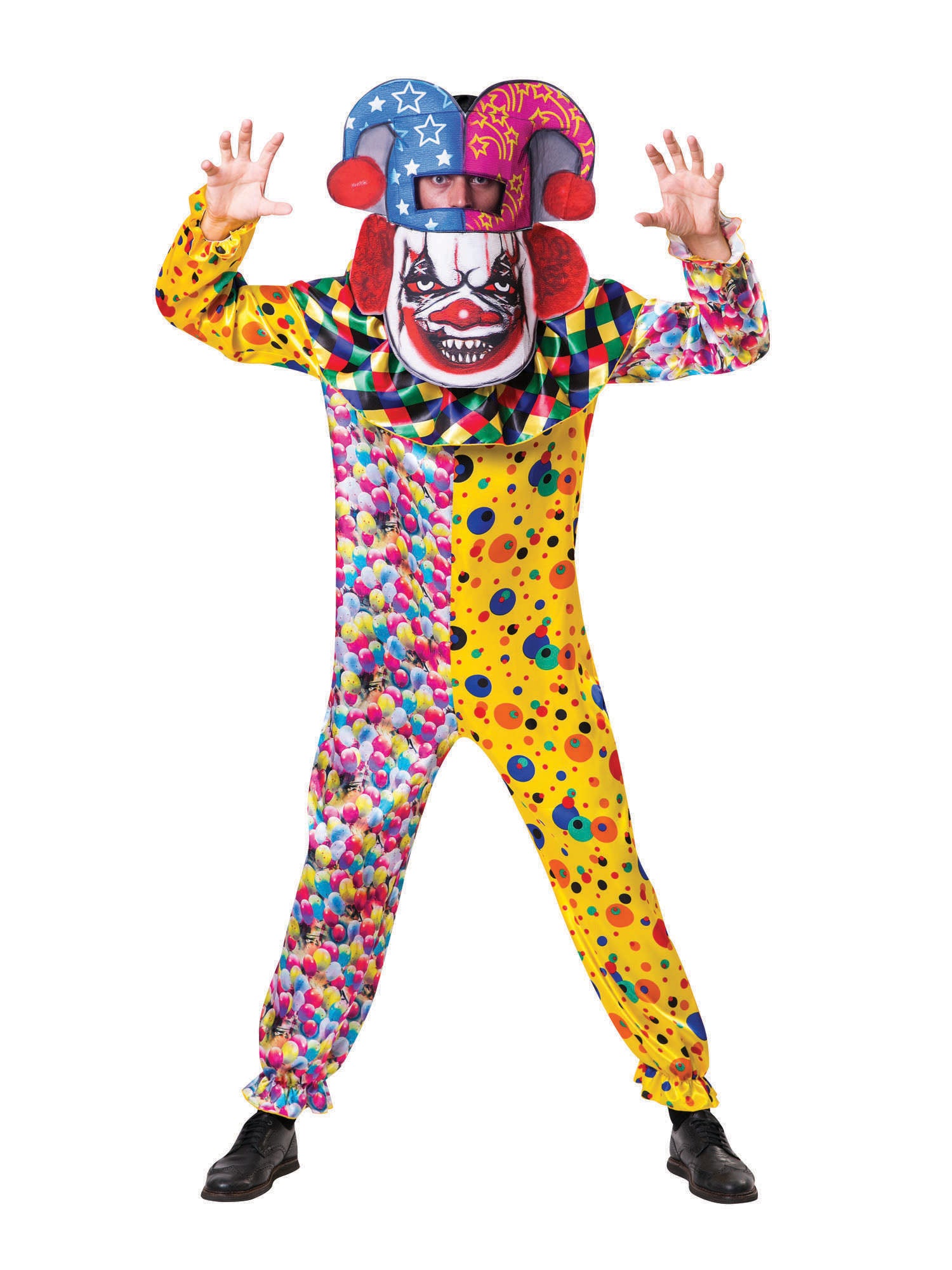 Volwassenenkostuum Clown Groot Hoofd