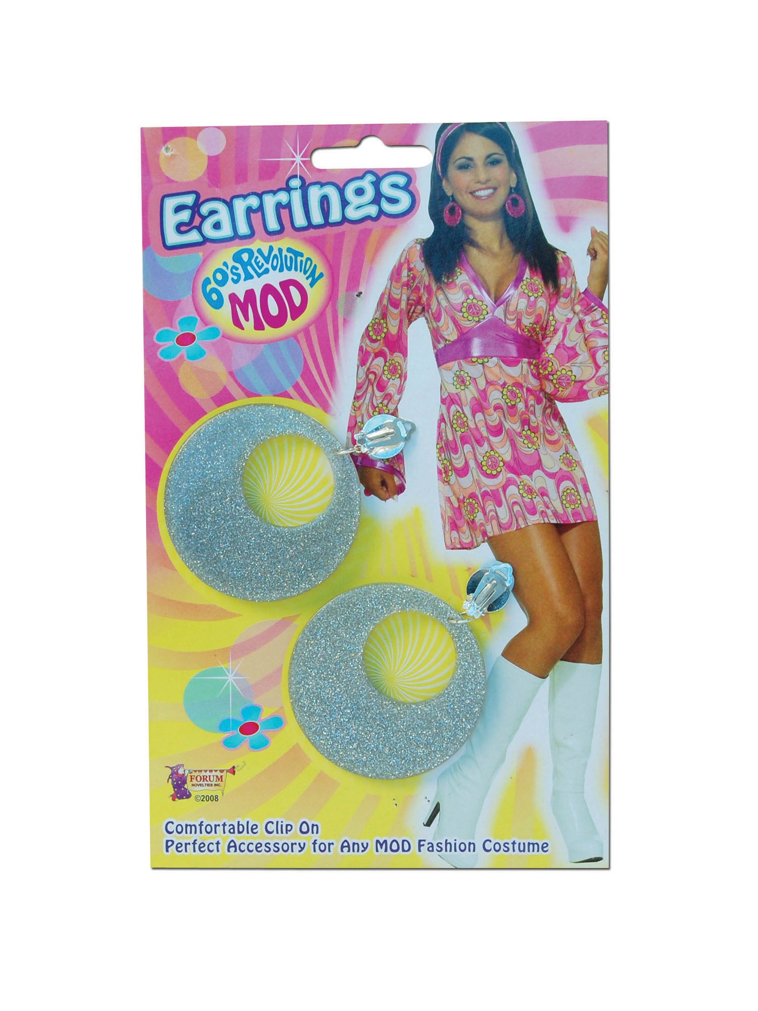 Mod Glitter Oorbellen Kostuumaccessoire