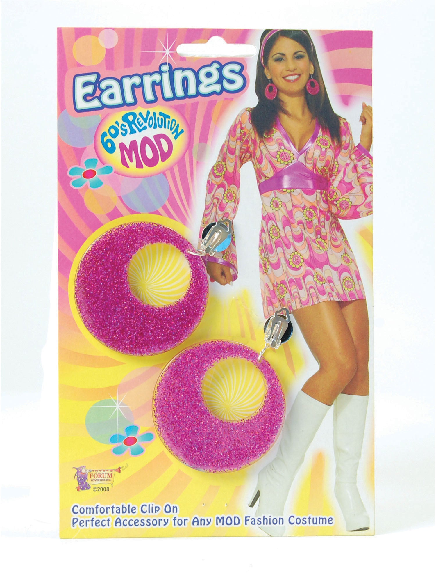 Mod Glitter Oorbellen Kostuumaccessoire
