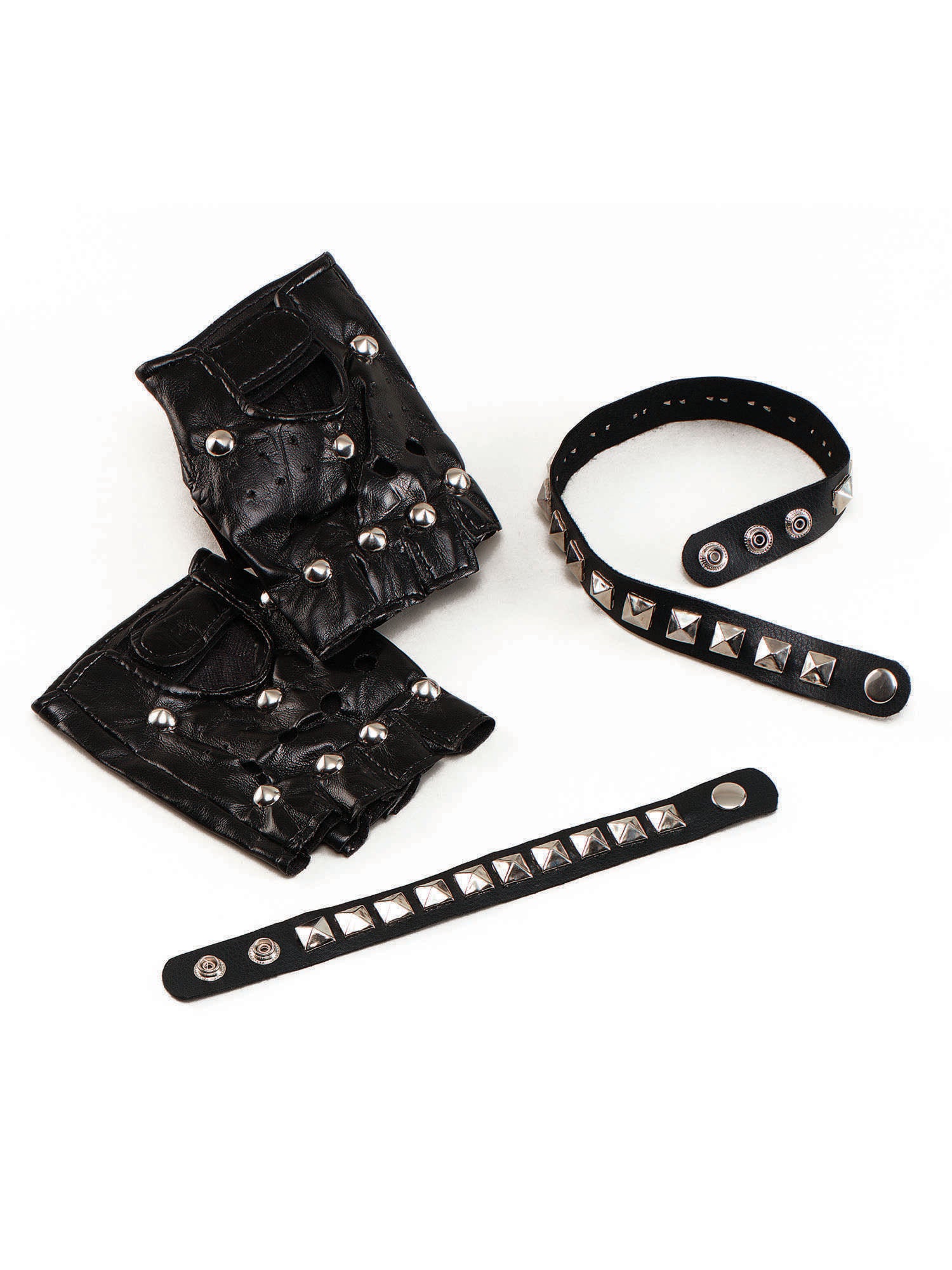 Punkhandschoenen Studs Kostuumaccessoire