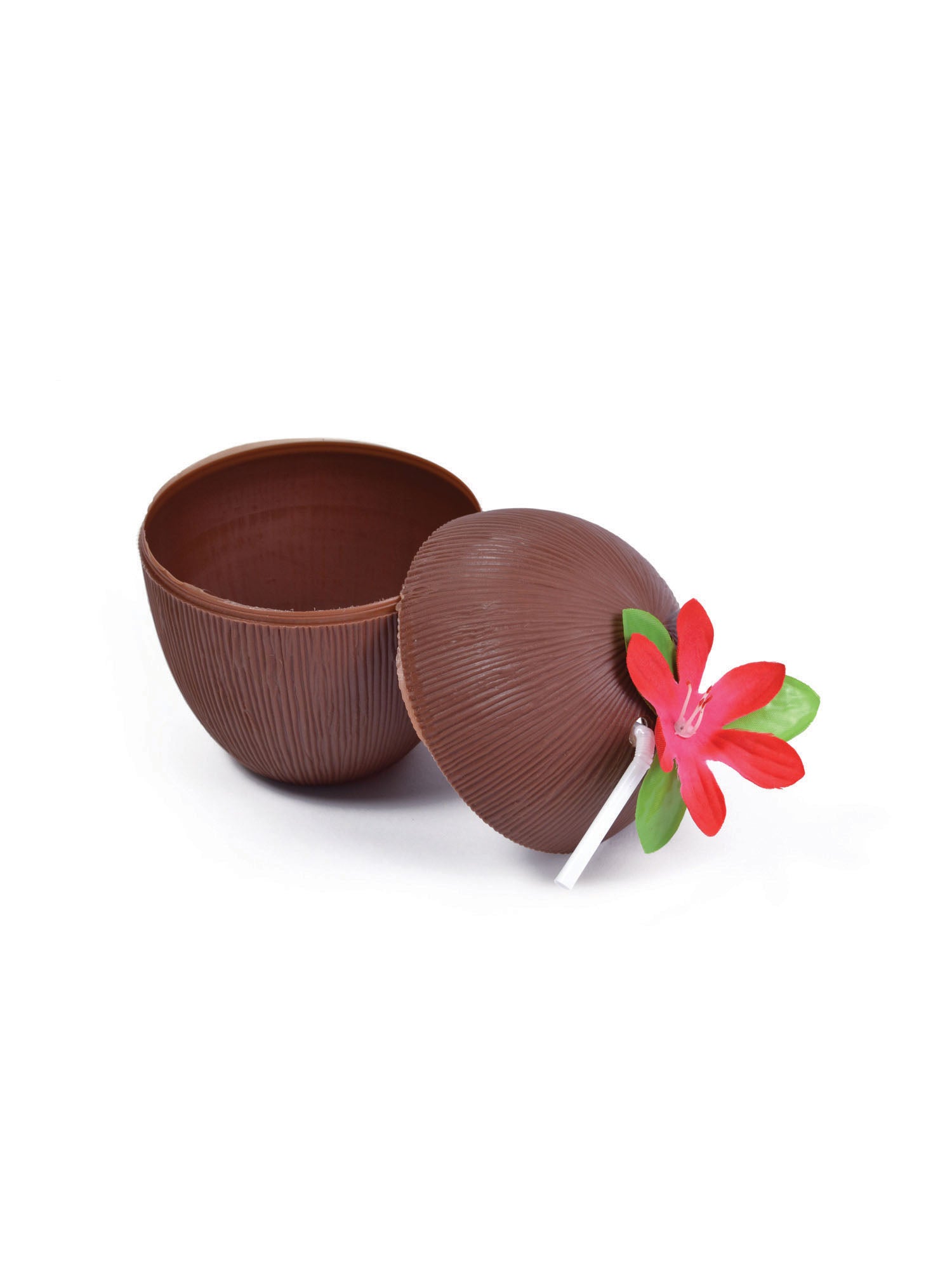 Kokosnoot Beker Bloem & Rietje Kostuumaccessoire