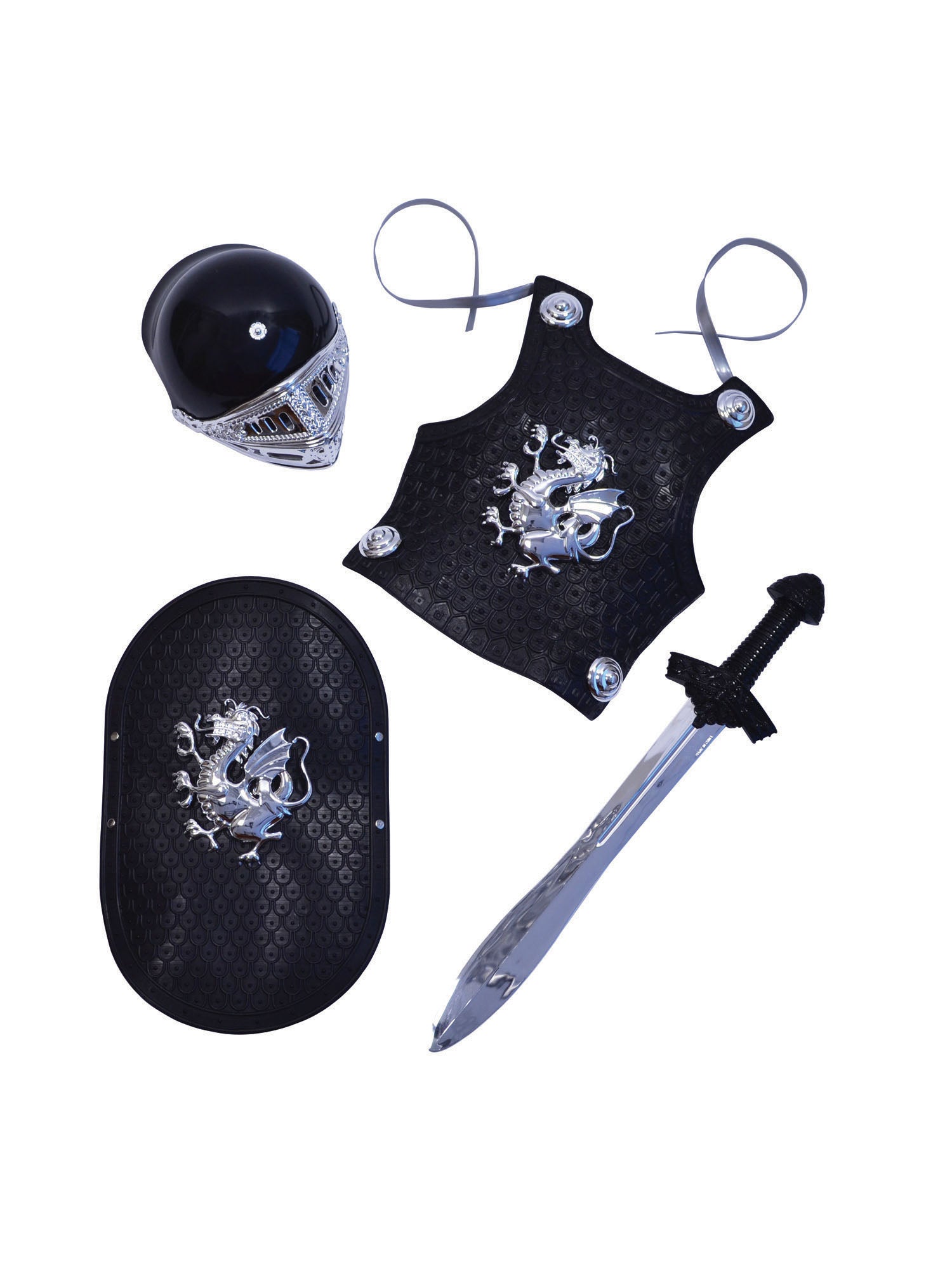 Zwarte Ridder Harnas Set Kostuumaccessoire
