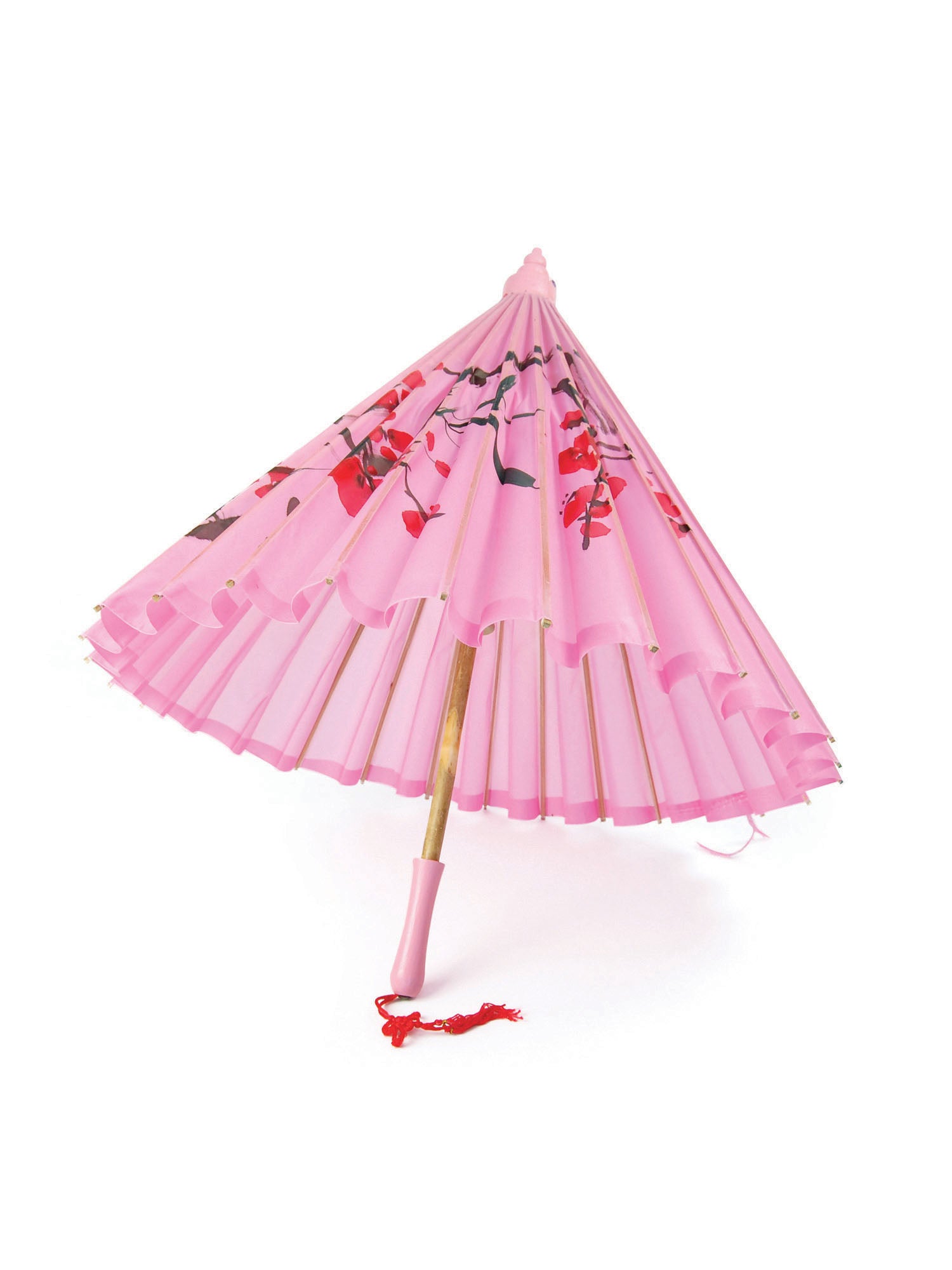 Parasol Zijde met Houten Handvat Kostuumaccessoire
