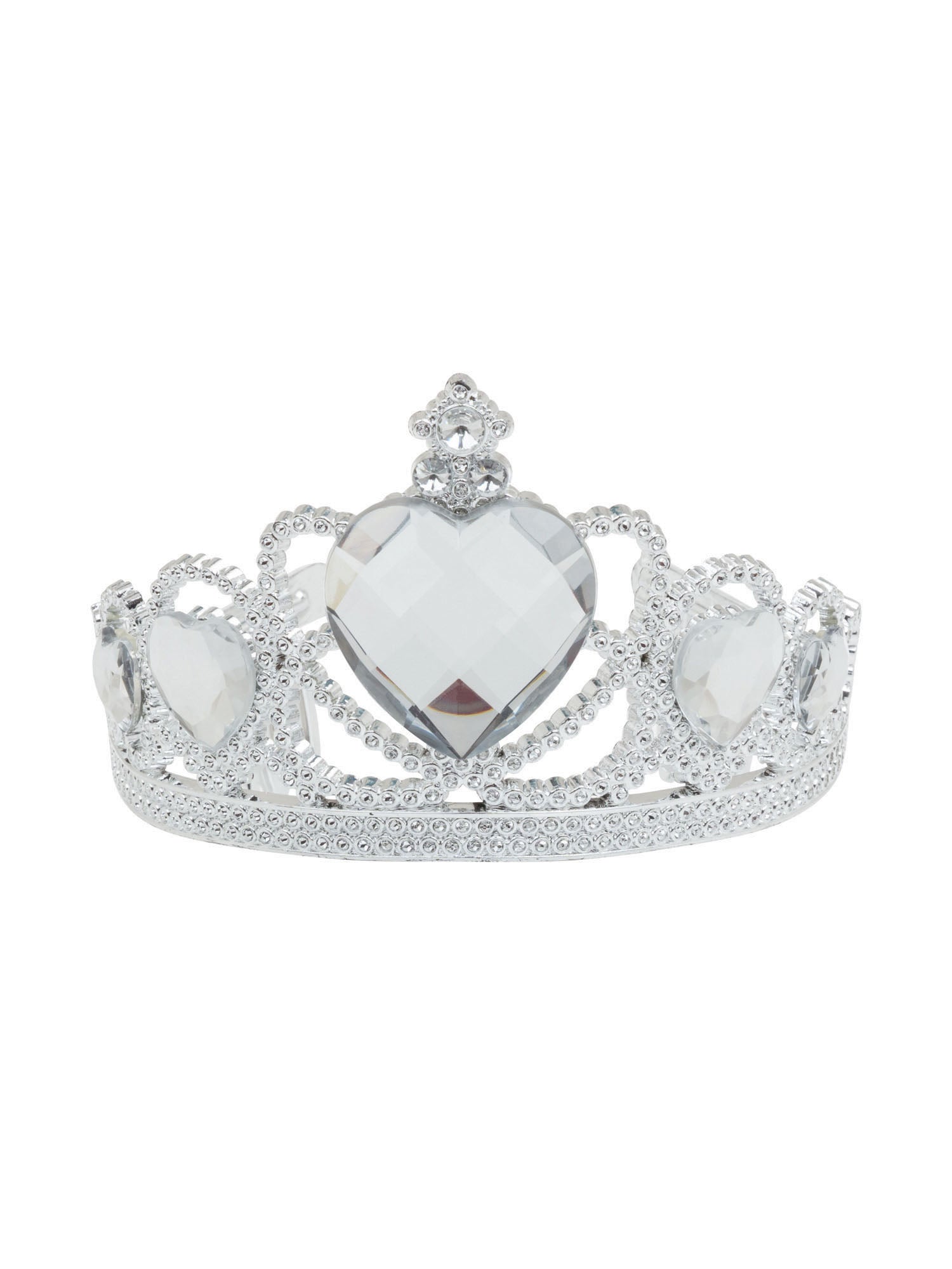 Tiara Zilver & Doorzichtige Steen Kostuumaccessoire