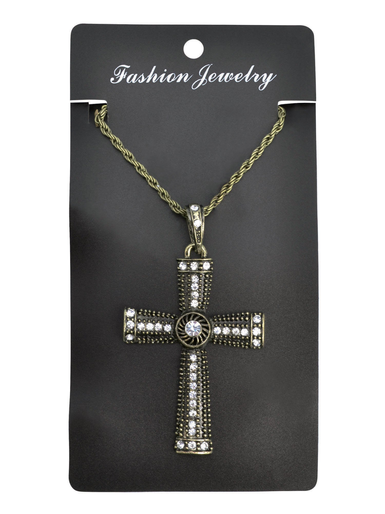 Kruis bezet met juwelen ketting kostuumaccessoire