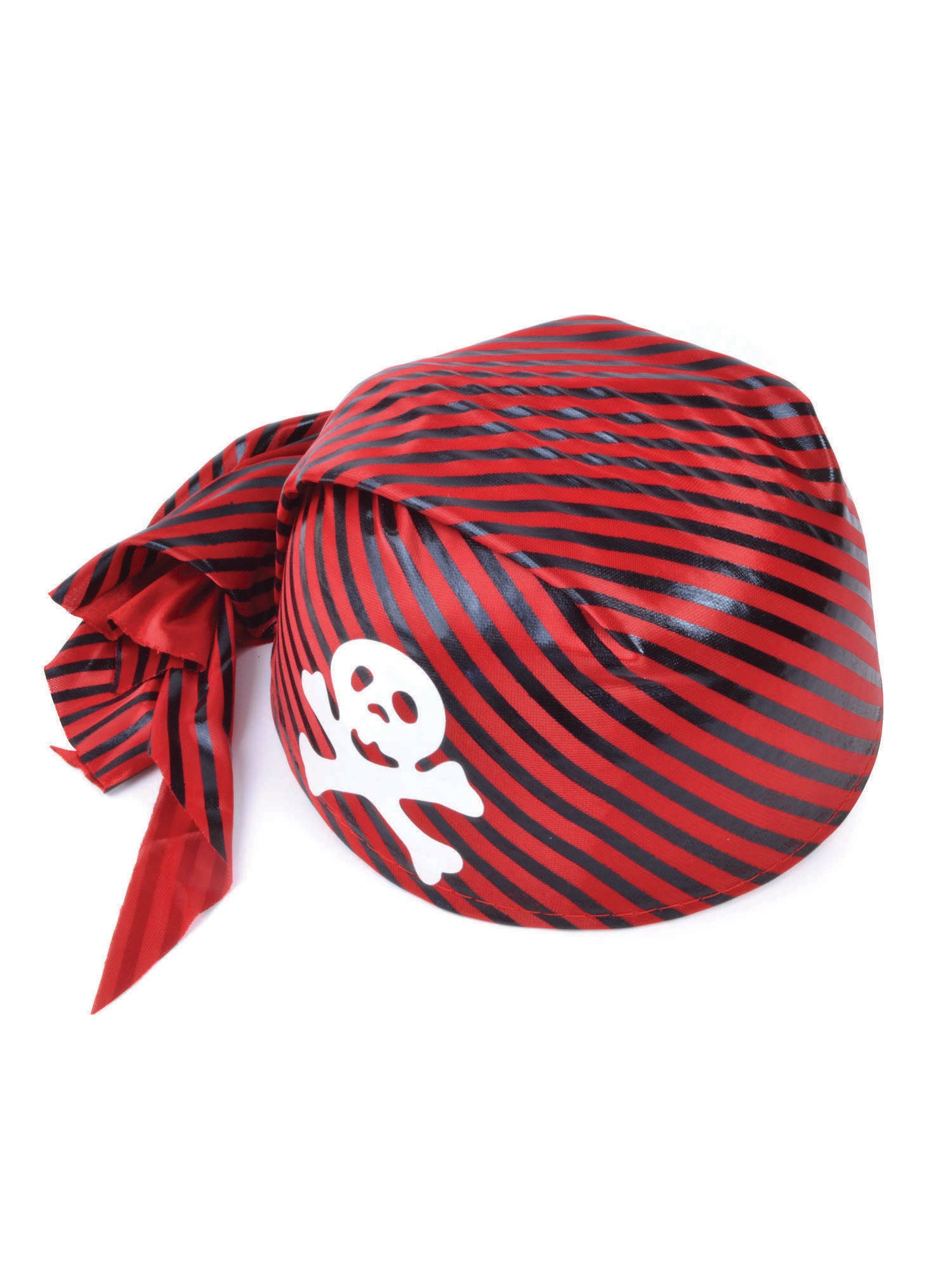 Rood-zwarte piratenhoed met schedel
