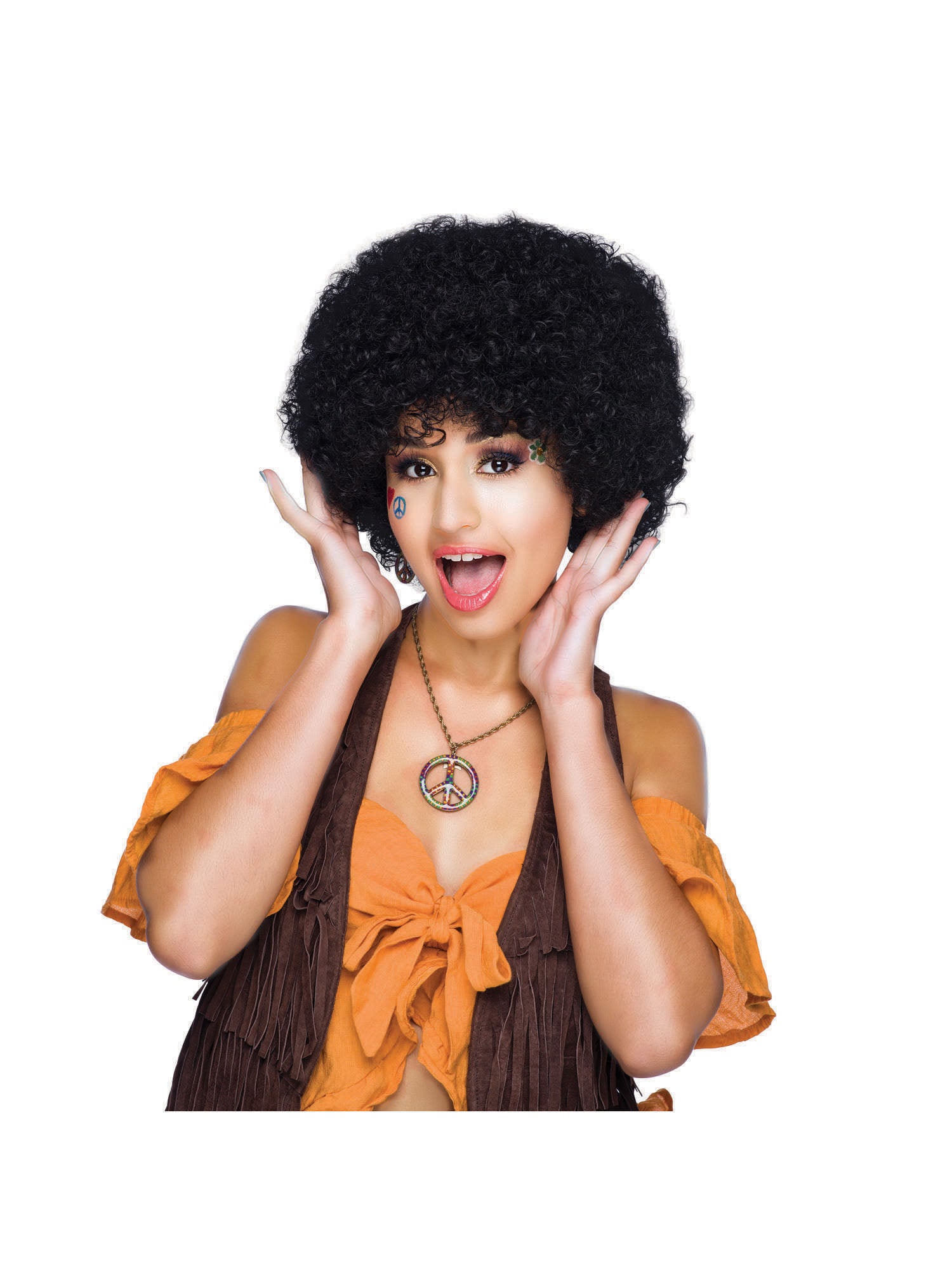 Zwarte jaren 70 Afro-pruik