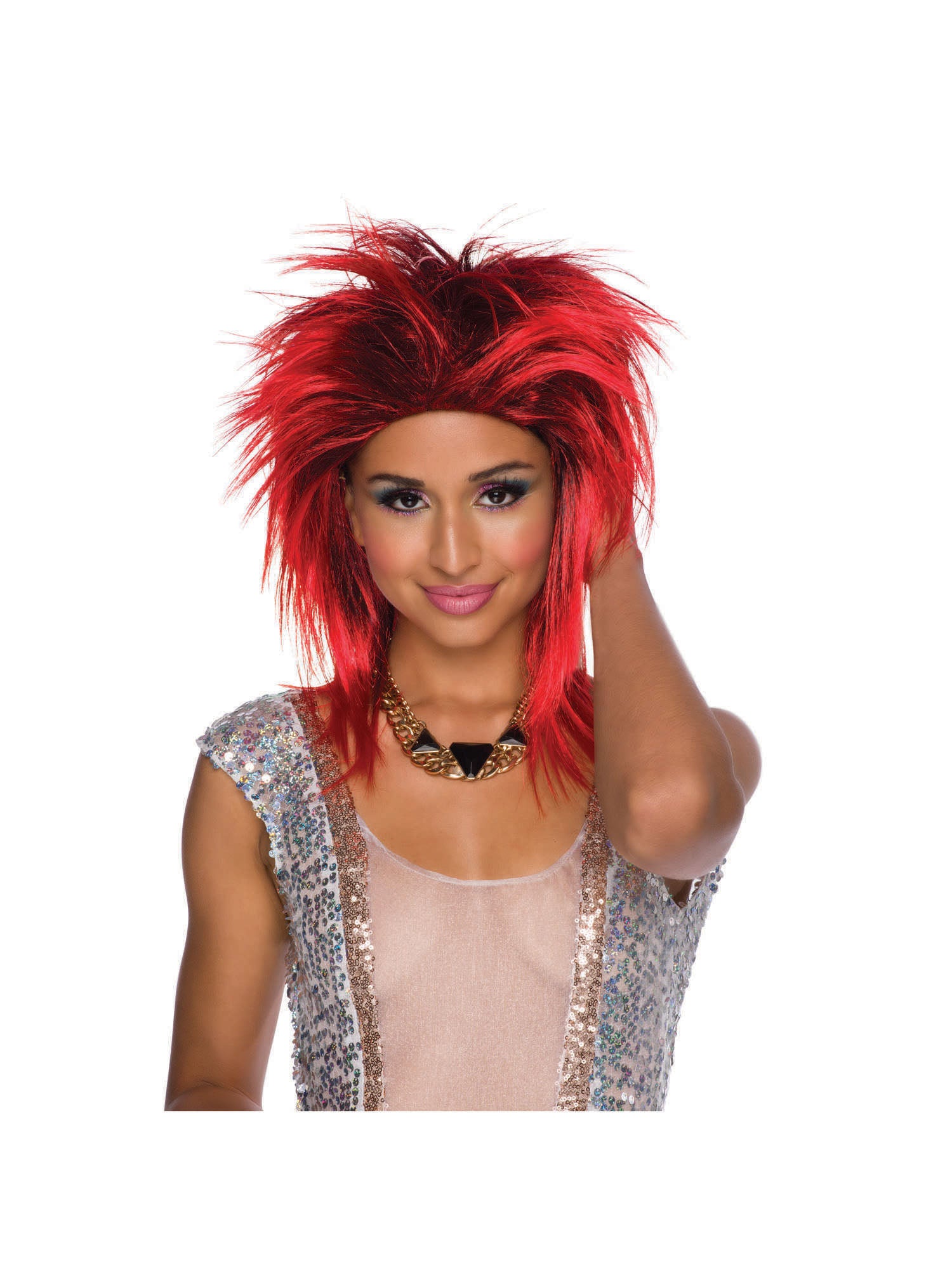 Rode Foxy Rocker Pruik