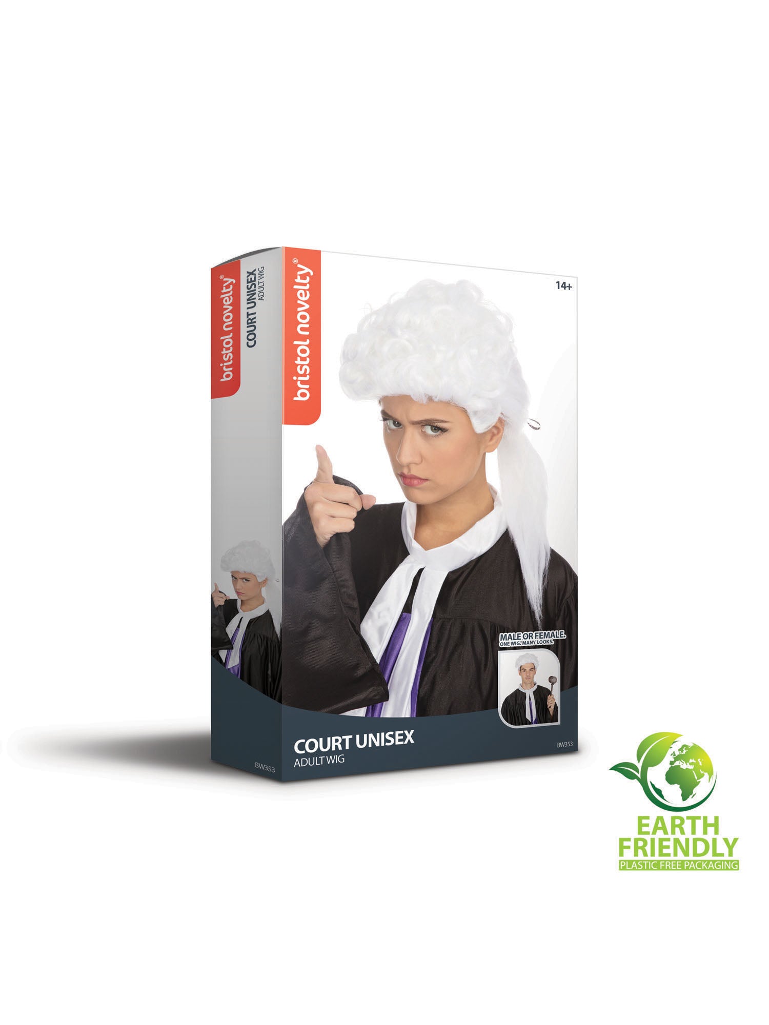 Witte pruik van het gerecht