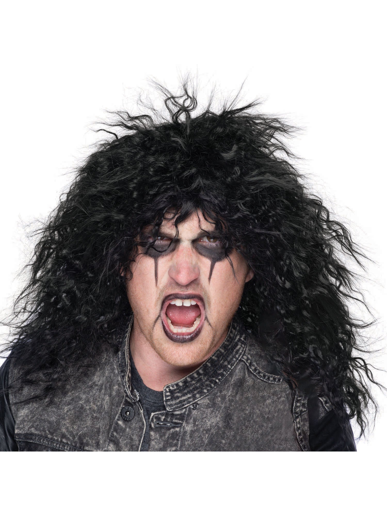 Zwarte Rockster Pruik