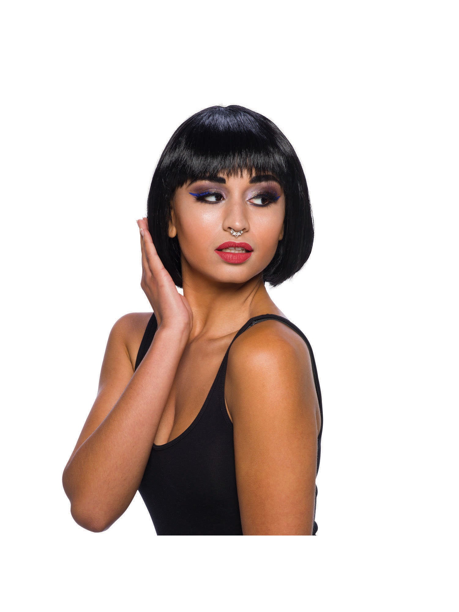 Zwarte Elegantie Pruik