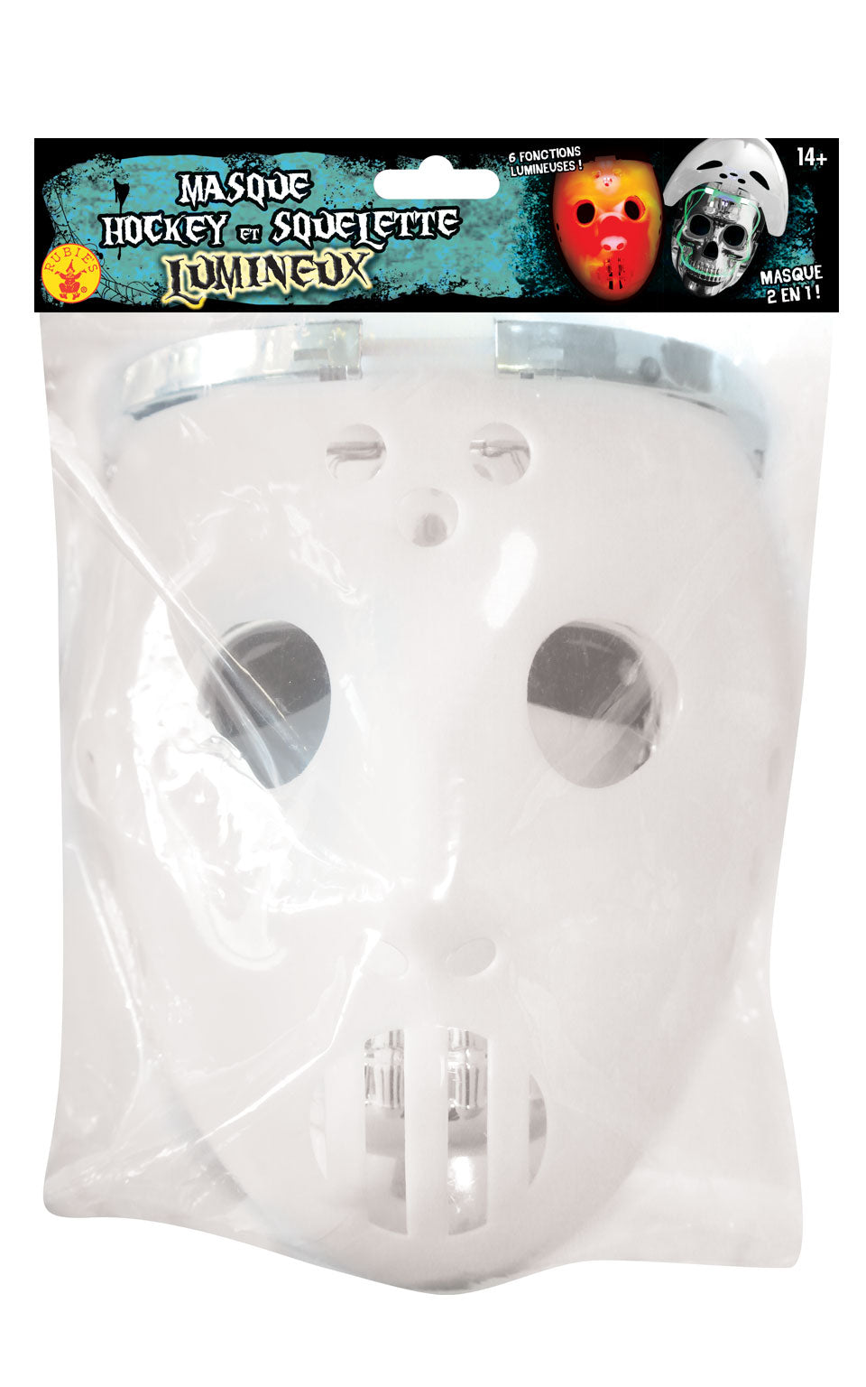 Wit Glow-in-the-dark Hockeymasker