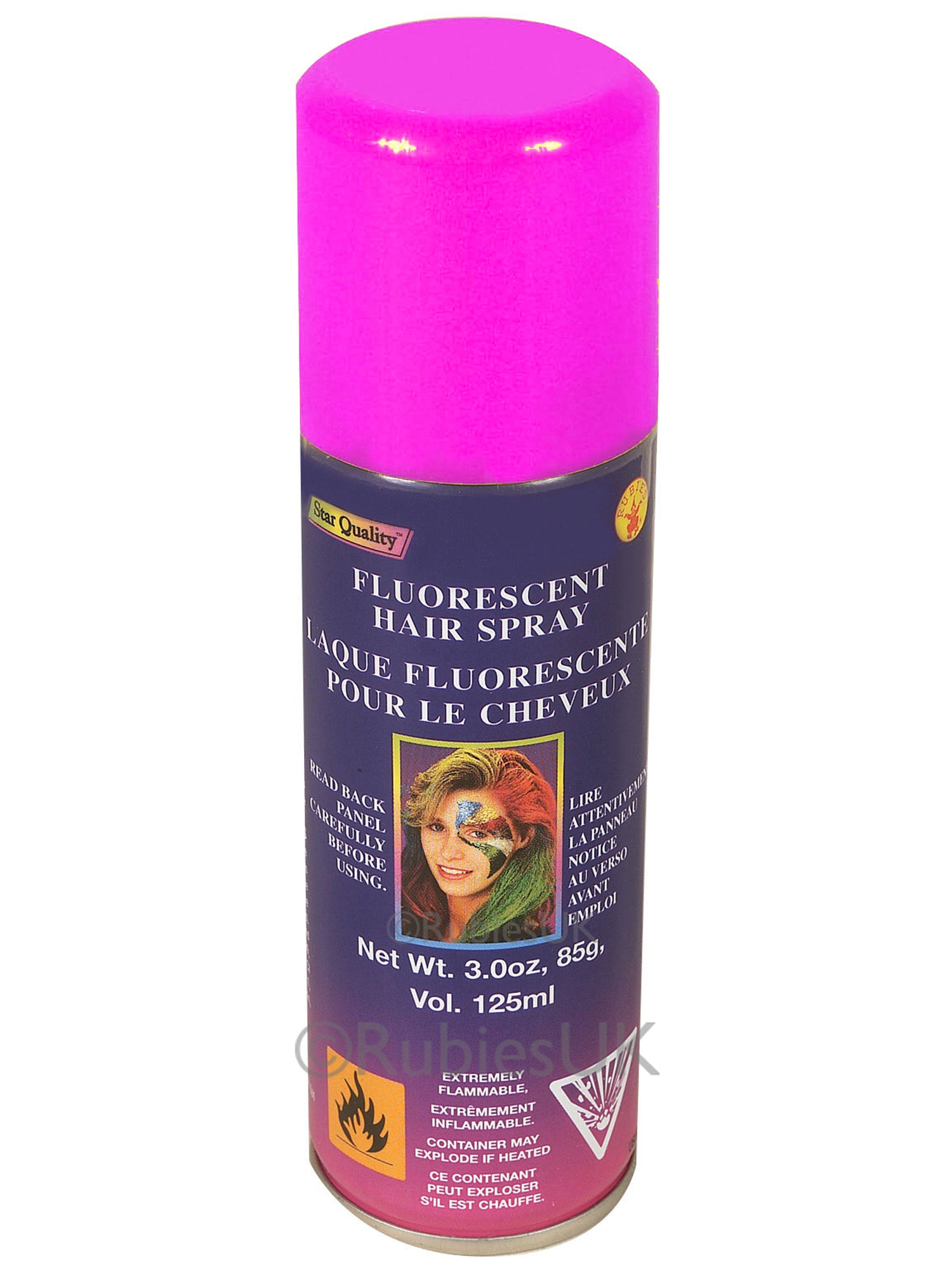 Roze Fluorescerende Haarspray Kostuumaccessoire