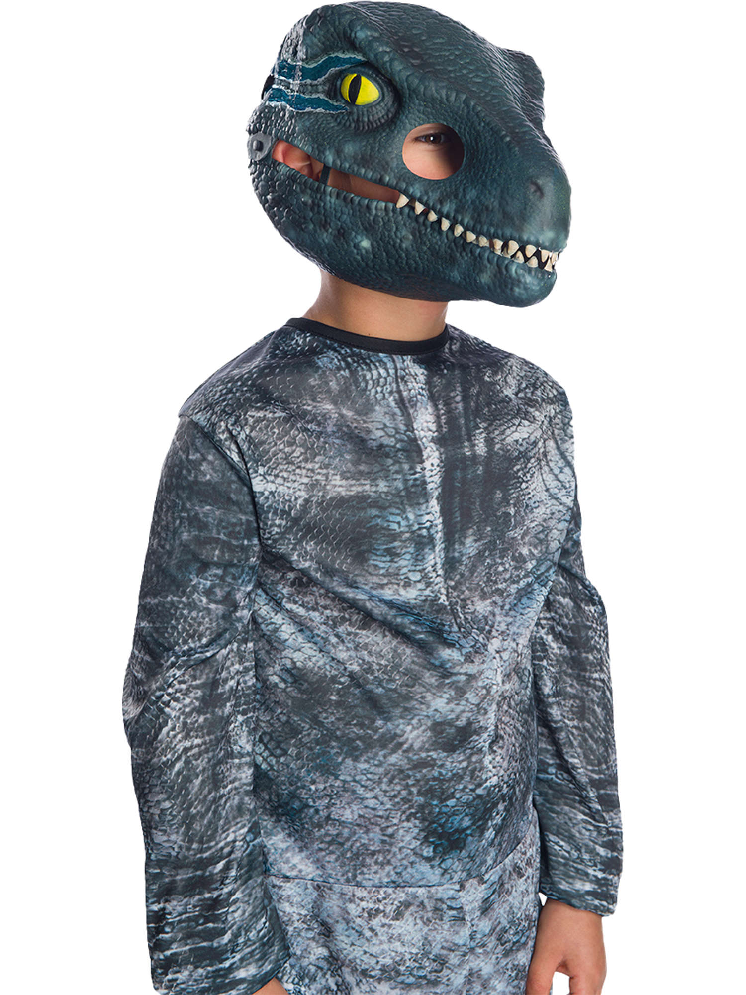 Velociraptor 'Blue' masker met beweegbare kaak