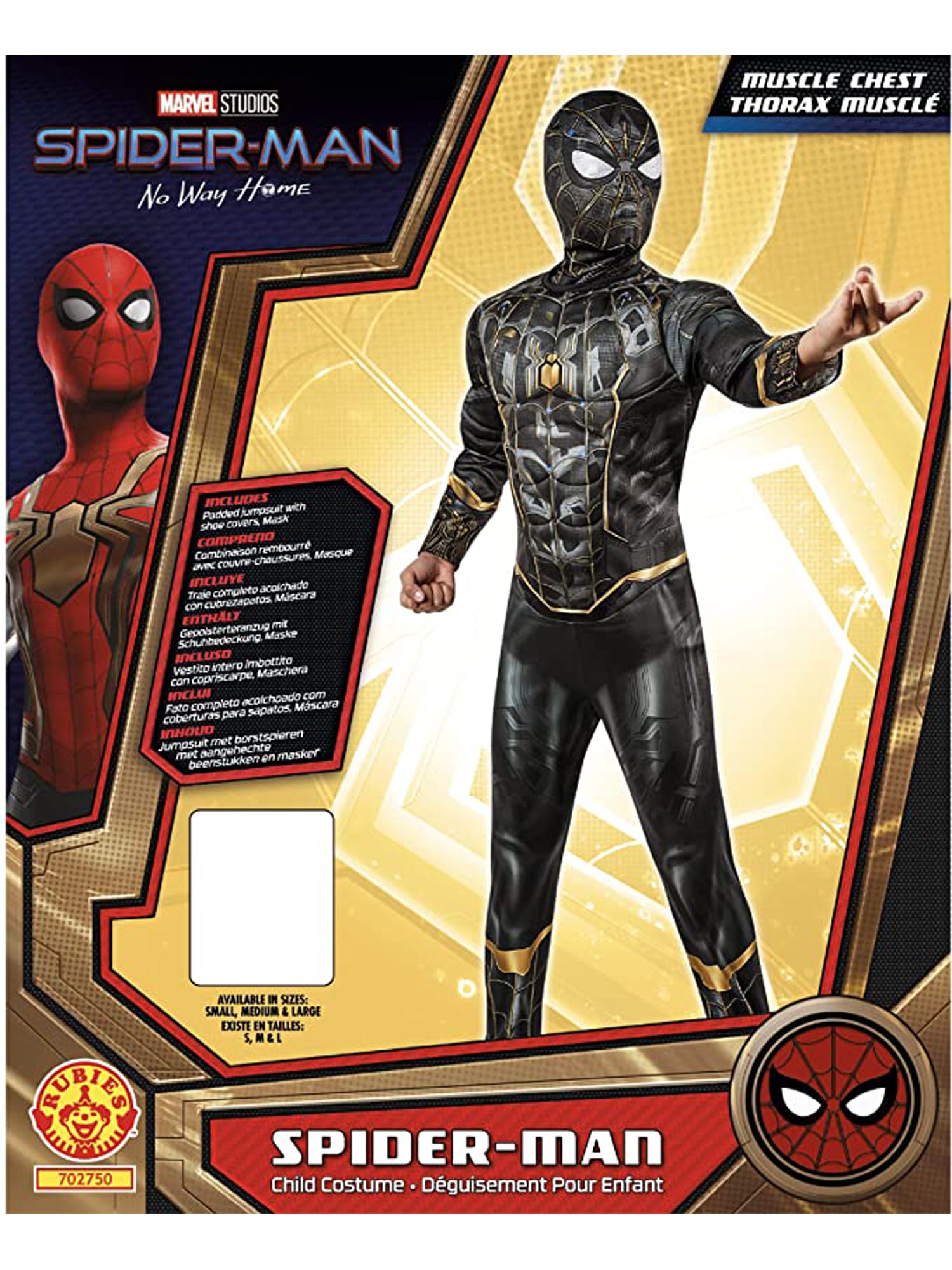 Deluxe Spider Man Black and Gold kostuum