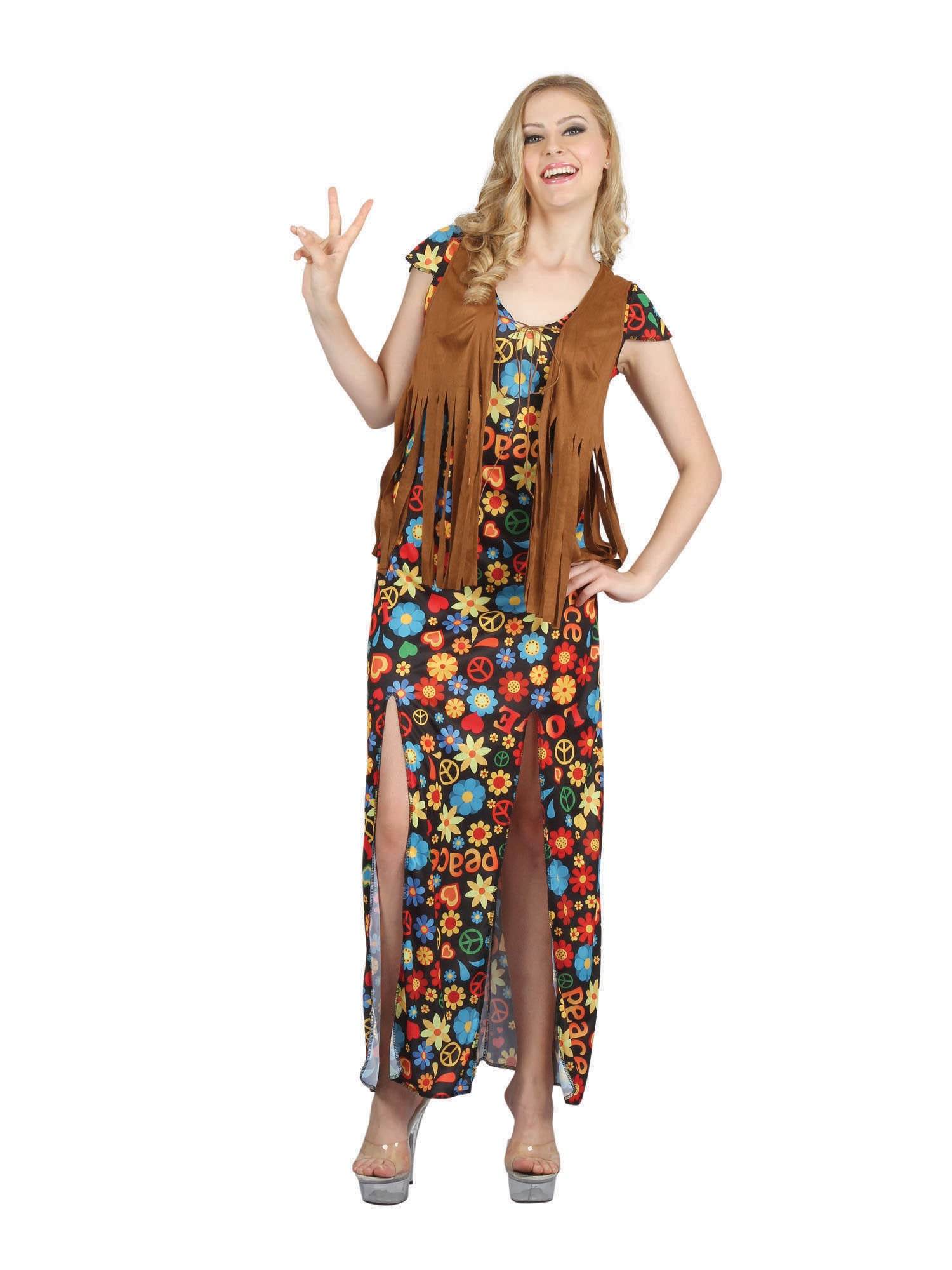 Volwassenenkostuum Hippiejurk