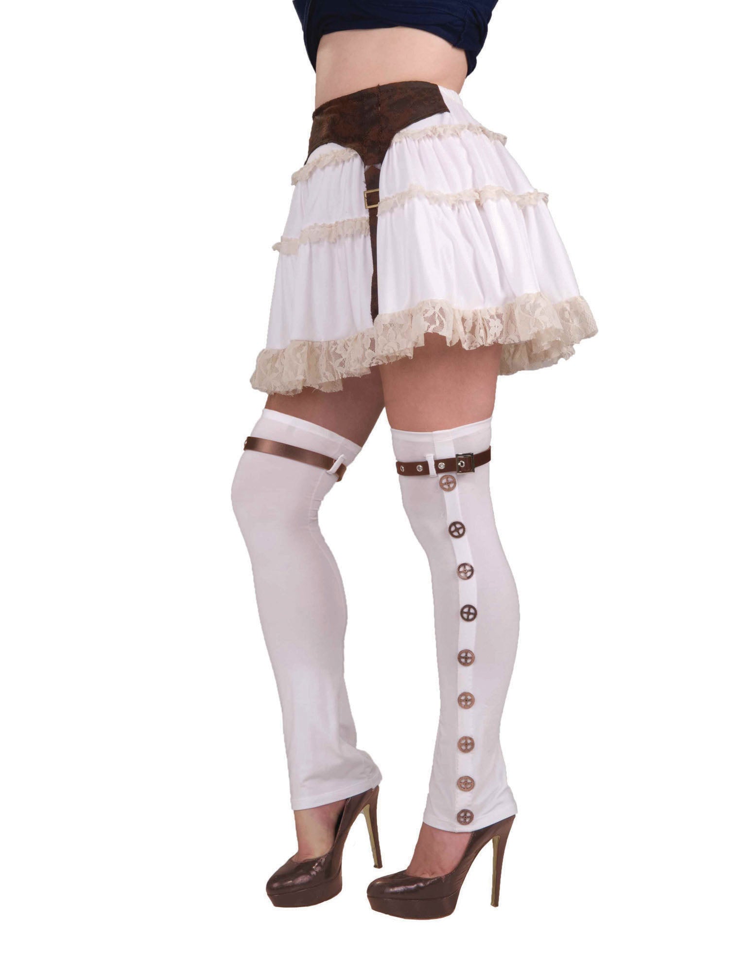 Steampunk Spats met Gesp Schoenhoezen Kostuumaccessoire