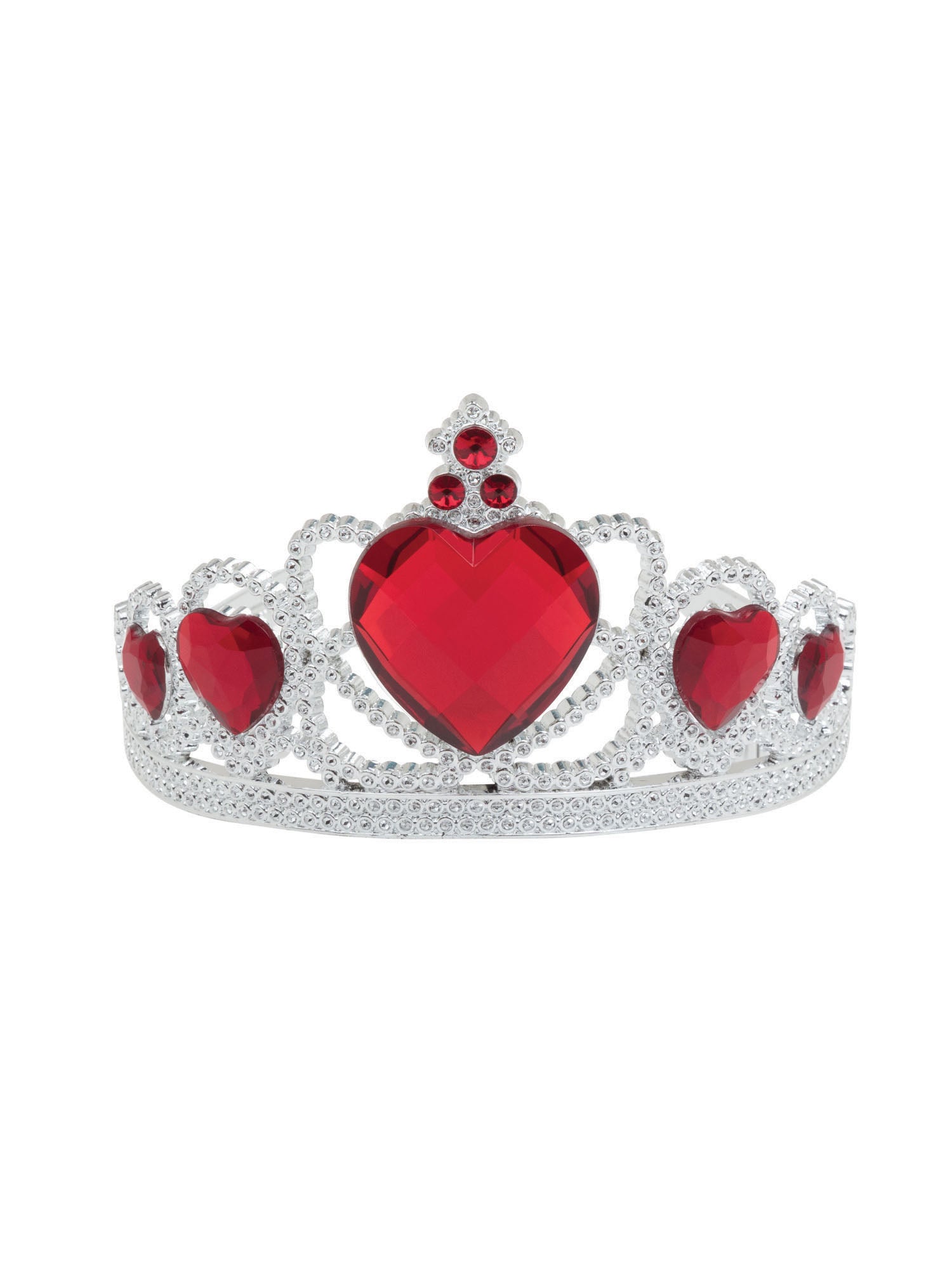 Tiara Zilver & Rode Steen Kostuumaccessoire
