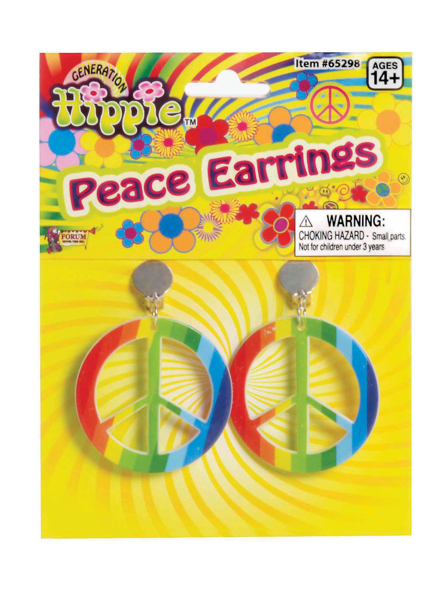 Regenboog Hippie Oorbellen Kostuumaccessoire