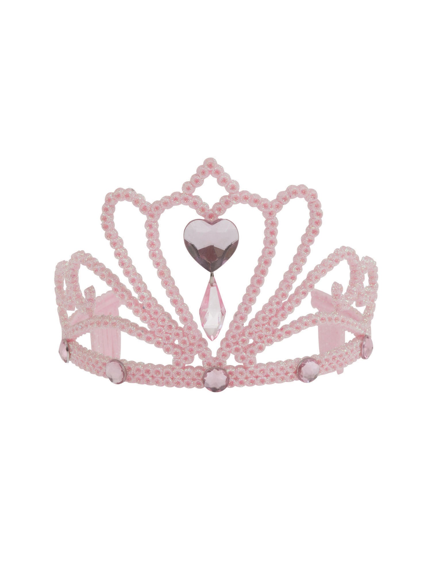 Roze Glitter Tiara & Steen