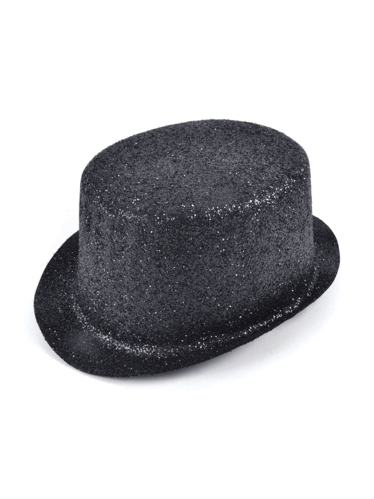 Zwarte Glitter Topper Hoed