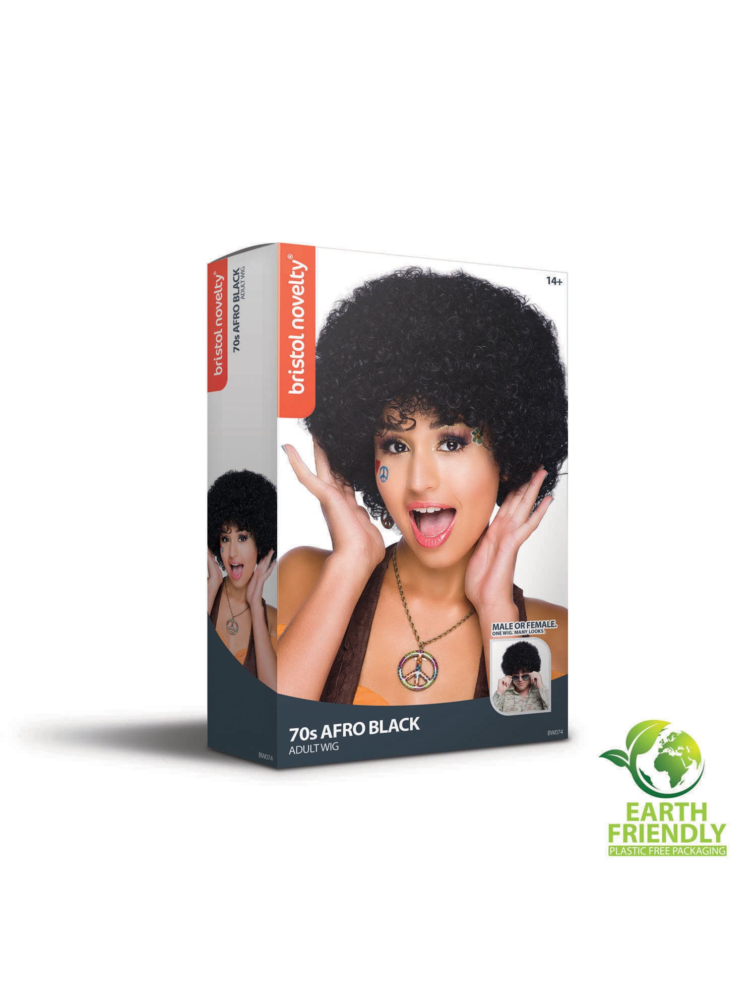 Zwarte jaren 70 Afro-pruik