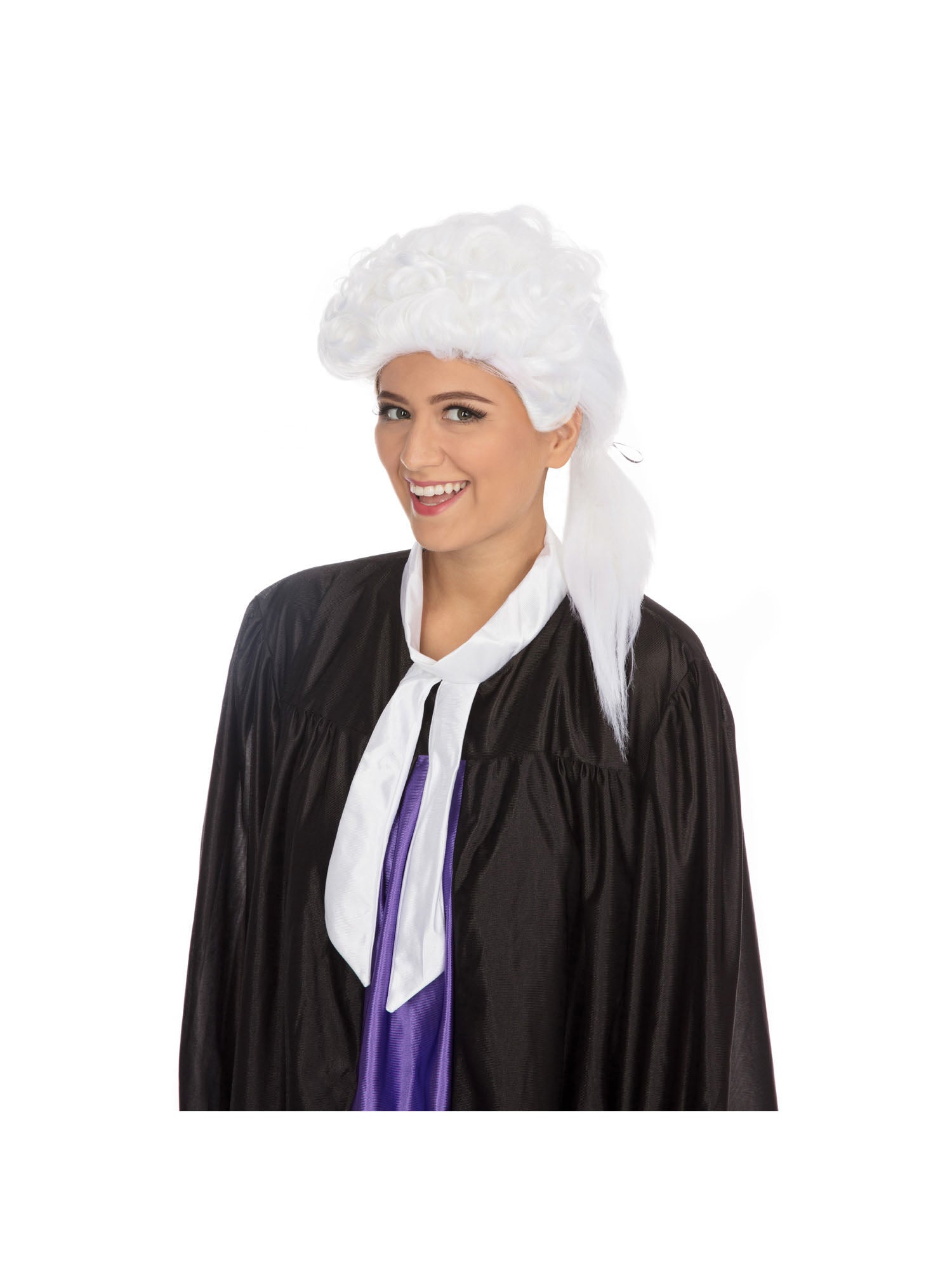 Witte pruik van het gerecht